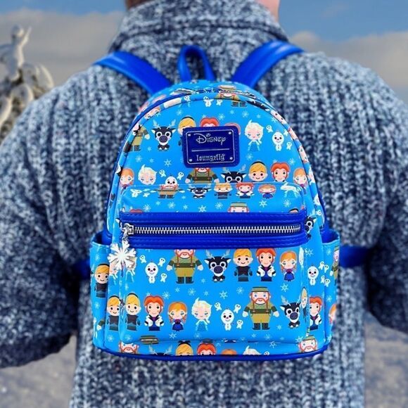 Loungefly x Disney Frozen Chibi Print Mini Backpack NWT - Picture 15 of 15